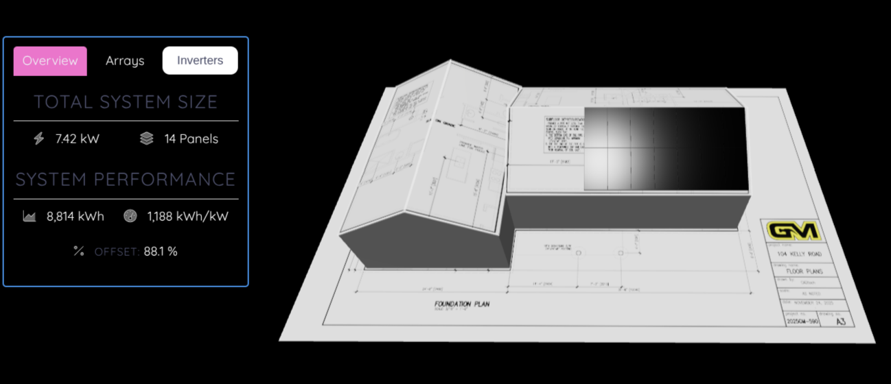 Solar home floor plan design